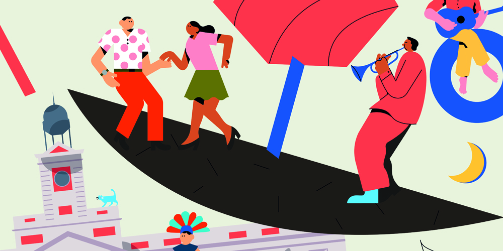 Cartel "Festival de la Hispanidad 2022". Ilustración LeGrafico