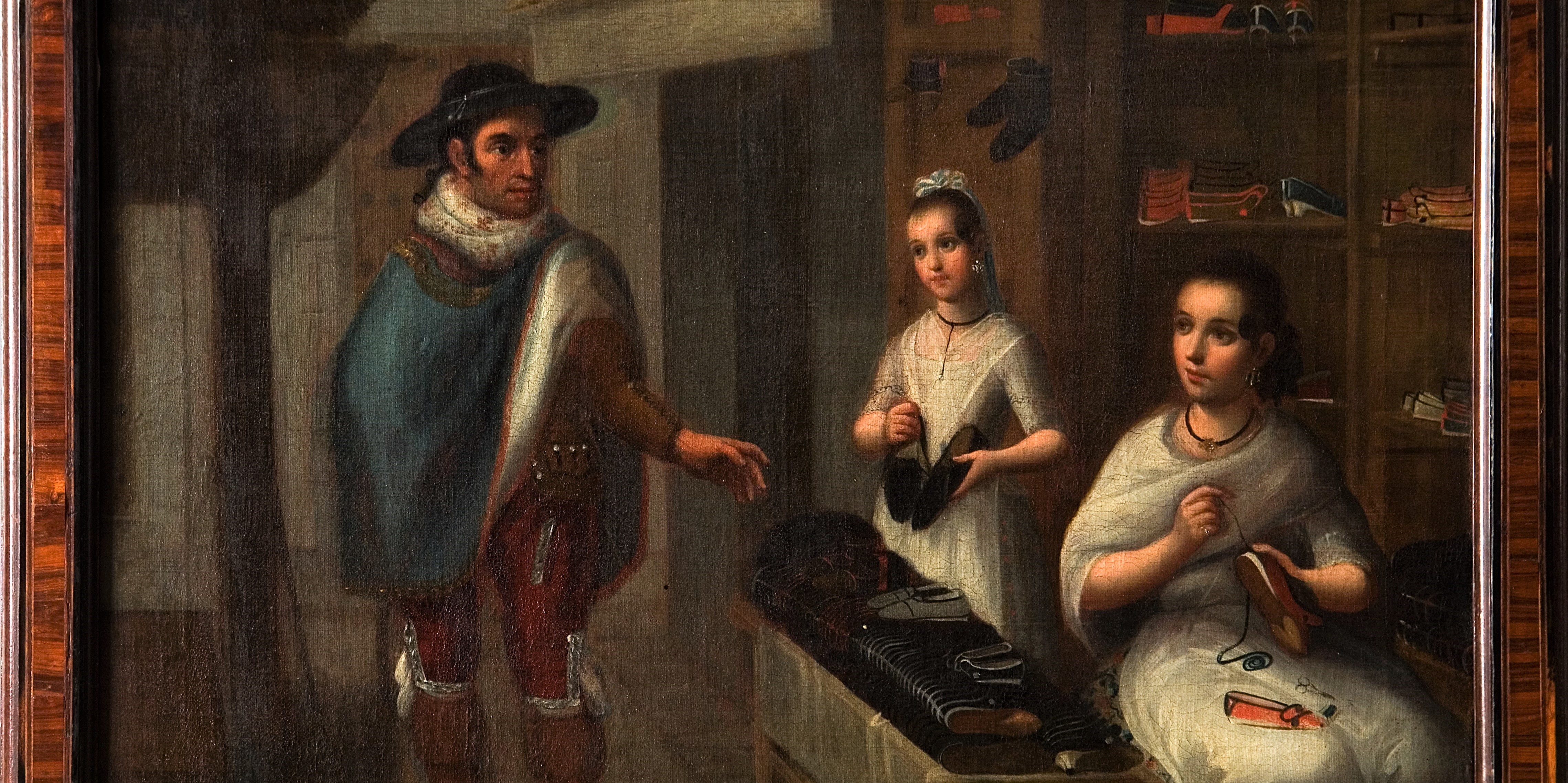 Retrato de serie de castas del Museo de América. Anónimo. Retrato de familia en serie de castas del Museo de América. Anónimo.